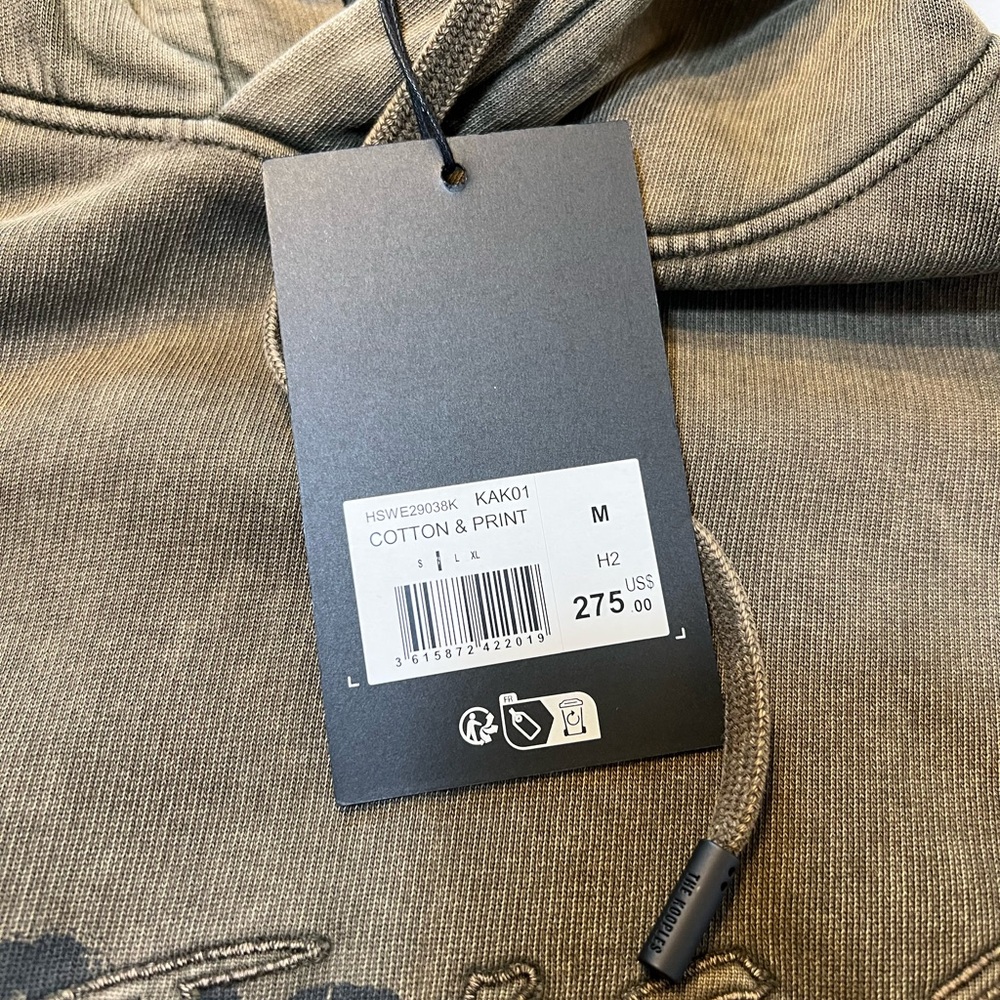 The Kooples What Is Kooples Men's Olive Hoodie vintage look army green M or L - Picture 6 of 10